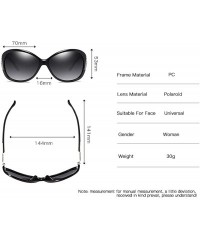 Square Polarized TAC Sunglasses for Women Vintage Big Frame Ladies Shades UV400 Sun Glasses - D - CH198NU6IAI $14.10