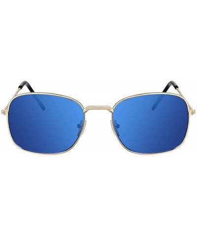 Aviator Fashion Pink Round Sunglasses Women Brand Designer Luxury Sun Glasses Gold Blue - Gold Gray - C018YZTTX38 $10.10