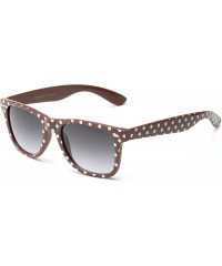 Sport Polka Dot Retro Fashion Sunglasses - 100% UV400 - Brown Caramel - CS195HD8Z6I $11.52