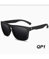 Square Square Sunglasses Men Polarized Sun Glasses Retro Vintage Goggles Women Driving Eyewear - Qp6 - CC194OM9UIQ $30.21