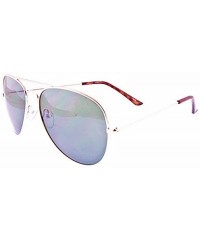 Aviator Aviator Frame Sunglasses- Dark Lens/Silver Frame - CQ12O5EFU3R $8.67