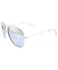 Aviator Aviator Frame Sunglasses- Dark Lens/Silver Frame - CQ12O5EFU3R $8.67