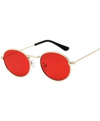 Rimless Small Frame Oval Sunglasses Women Brand Designer Ocean Lens Mirror Glasses Female Alloy Party Feminino UV400 - C8198A...