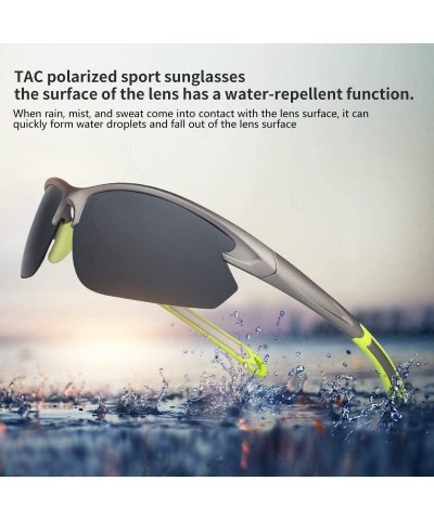 Semi-rimless Polarized Sunglasses Superlight Glasses Distortion - C5 Dark Grey/Light Flash Grey - CU18GMWI8TD $18.58