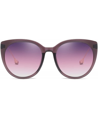 Cat Eye Oversized Cat Eye Women's Sunglasses Polarized Fashion Stars Metal Frame Vintage Eyewear - Purple - C518OXGY76T $11.42