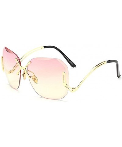 Rimless New Arrive Fashion Square Rimless Sunglasses Women Vintage Brand Designer Coating Sun Glasses UV400 - C1198NZ326C $16.63