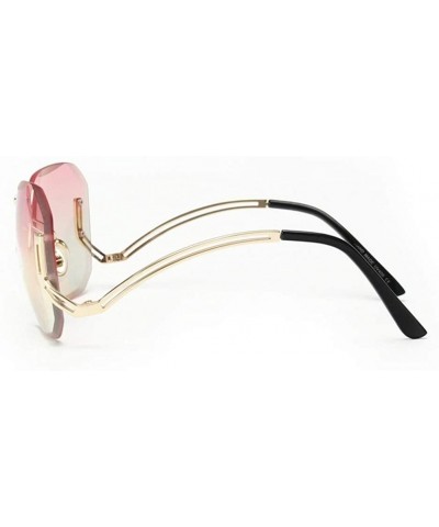 Rimless New Arrive Fashion Square Rimless Sunglasses Women Vintage Brand Designer Coating Sun Glasses UV400 - C1198NZ326C $16.63