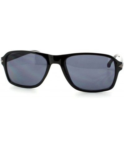 Rectangular Mens Stylish Casual Fashion Soft Rectangular Frame Sunglasses - Black - C211XMGEFLB $18.40