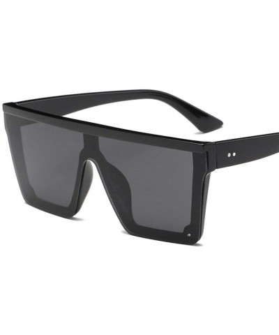 Square Sunglasses Square Gradient Glasses Designer - Black - CV199EIG688 $27.74