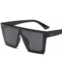 Square Sunglasses Square Gradient Glasses Designer - Black - CV199EIG688 $17.38