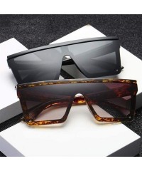 Square Sunglasses Square Gradient Glasses Designer - Black - CV199EIG688 $17.38