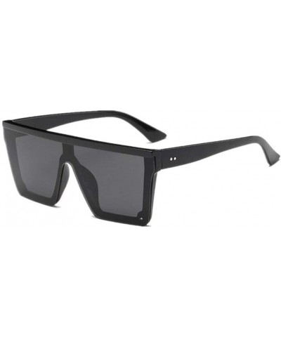 Square Sunglasses Square Gradient Glasses Designer - Black - CV199EIG688 $17.38