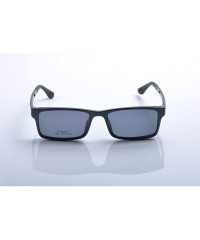 Rectangular Optical Eyeglasses Frames With Magnetic Polarized Sunglasses Clips - C001 - C312IMP9K93 $20.72