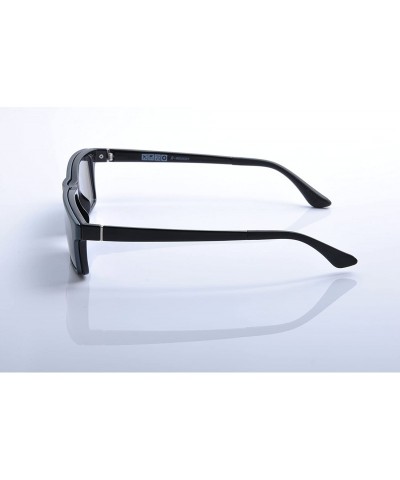 Rectangular Optical Eyeglasses Frames With Magnetic Polarized Sunglasses Clips - C001 - C312IMP9K93 $20.72