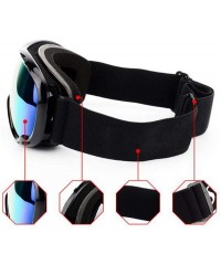 Goggle Adult double-layer large spherical ski glasses Outdoor anti-fog and wind-proof goggles - C - CT18S2S9W6S $97.49
