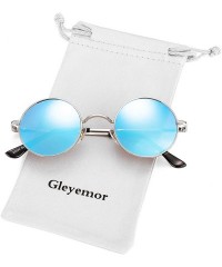Sport 2-Pack John Lennon Style Round Sunglasses for Men Women Polarized Small Circle Sun Glasses - C0192EDX2NC $32.68