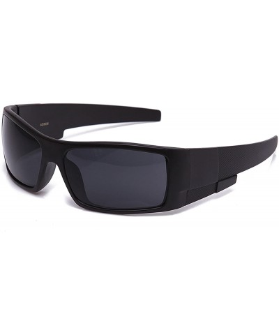 Oversized Mens Plastic Fashion Sunglasses - Matte Black - C011M6SW10X $18.85