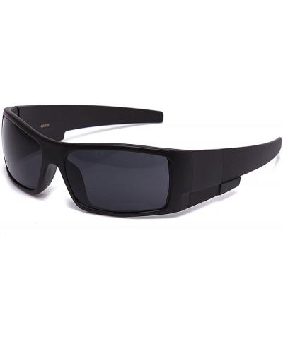 Oversized Mens Plastic Fashion Sunglasses - Matte Black - C011M6SW10X $11.56