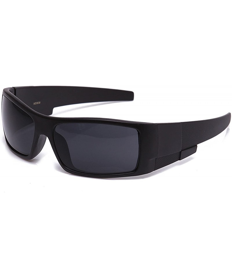 Oversized Mens Plastic Fashion Sunglasses - Matte Black - C011M6SW10X $11.56