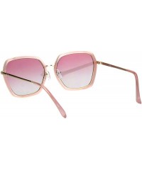 Butterfly Womens Double Rim Mod Designer Fashion Style Luxury Sunglasses - Pink Pink Blue - CF18HK3O920 $13.41