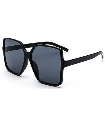 Aviator Sunglasses Women Ocean Candy Ladies Shades New Big Frame Sun Glasses - Black Grey - CL18W9IOR0Q $25.83