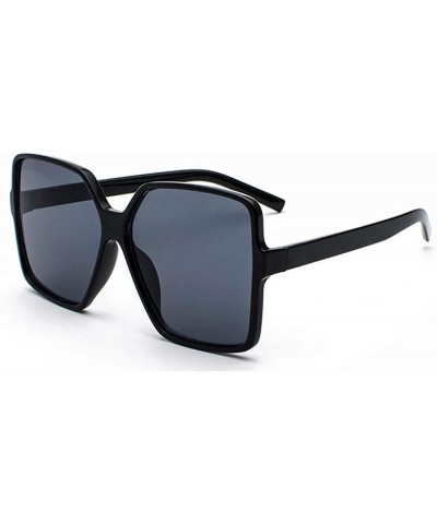 Aviator Sunglasses Women Ocean Candy Ladies Shades New Big Frame Sun Glasses - Black Grey - CL18W9IOR0Q $10.40