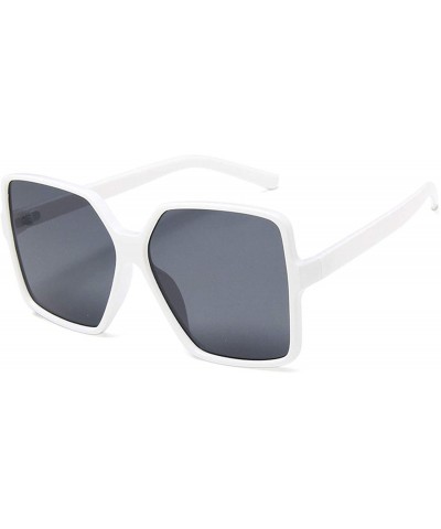 Aviator Sunglasses Women Ocean Candy Ladies Shades New Big Frame Sun Glasses - Black Grey - CL18W9IOR0Q $10.40