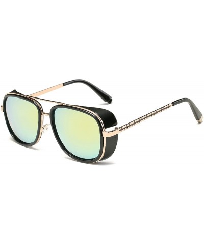 Square 3 Matsuda Stark Sunglasses Men Rossi Coating Retro Vintage Sun Glasses Oculos - C7 - CW18T85KXOD $46.14