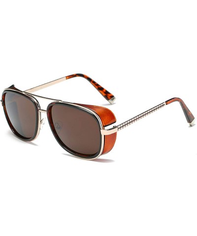 Square 3 Matsuda Stark Sunglasses Men Rossi Coating Retro Vintage Sun Glasses Oculos - C7 - CW18T85KXOD $30.36