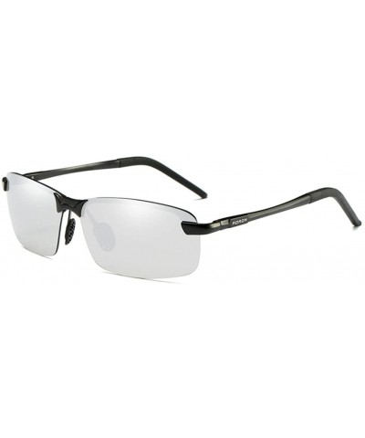Oversized Polarized Sunglasses Unbreakable Sports - Black and Silver - CZ1822LRMKM $30.52
