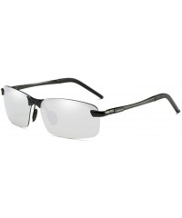 Oversized Polarized Sunglasses Unbreakable Sports - Black and Silver - CZ1822LRMKM $15.26