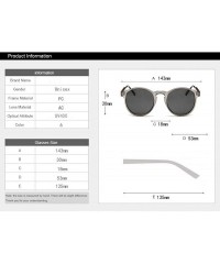 Round Retro Round Sunglasses Women Men Brand Design Transparent Female Sun Glasses 1 - 3 - C318XE0UUIT $16.76