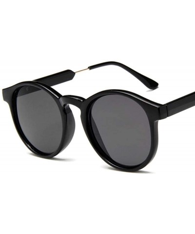 Round Retro Round Sunglasses Women Men Brand Design Transparent Female Sun Glasses 1 - 3 - C318XE0UUIT $16.76