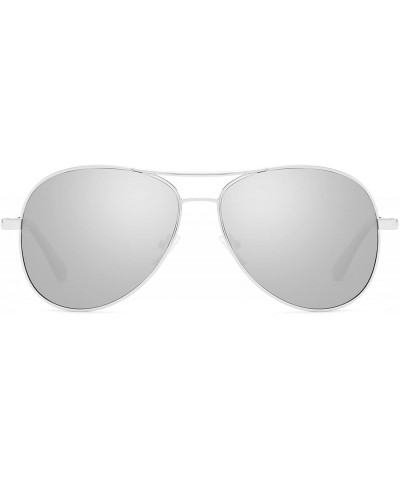 Aviator Polarized Aviator Sunglasses for Men Women UV400 Protection Metal With Spring Hinge Adult Sunglasses VC1018 - C718EZO...