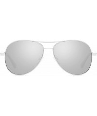 Aviator Polarized Aviator Sunglasses for Men Women UV400 Protection Metal With Spring Hinge Adult Sunglasses VC1018 - C718EZO...