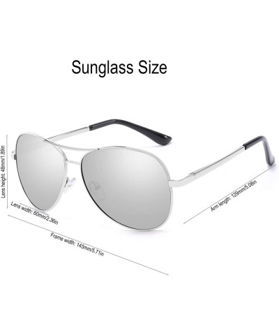 Aviator Polarized Aviator Sunglasses for Men Women UV400 Protection Metal With Spring Hinge Adult Sunglasses VC1018 - C718EZO...