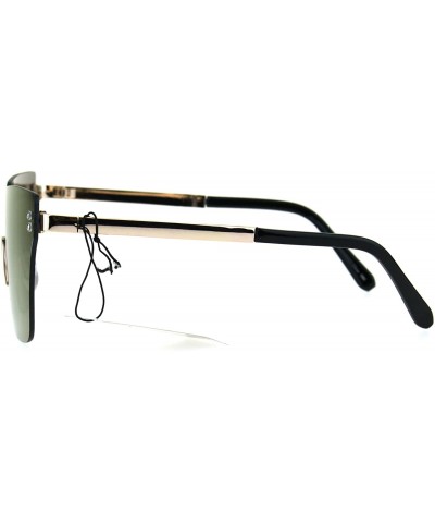 Rimless Rimless Square Frame Sunglasses Womens Designer Style Shades UV 400 - Gold (Purple Mirror) - C71880K2960 $11.86