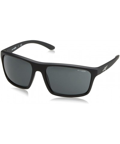 Sport Men's An4229 Sandbank Rectangular Sunglasses - Black Rubber/Grey - CZ12MA4DK99 $73.87