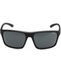 Sport Men's An4229 Sandbank Rectangular Sunglasses - Black Rubber/Grey - CZ12MA4DK99 $42.93