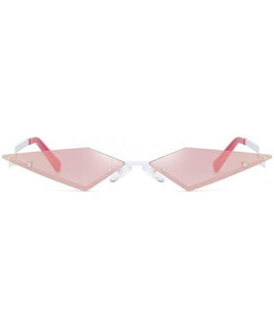 Square Novelty Sunglasses Fashion Irregular Man Women Cat Eye Rhombus Eye Glasses Shades Vintage Retro Sun Glasses - C2196SLC...