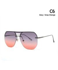 Goggle Fashion Modern Shield Style Rivets Sunglasses Cool Double Color Lens Design Sun Glasses Oculos De Sol 058 - C6 - CA197...