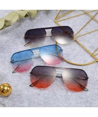 Goggle Fashion Modern Shield Style Rivets Sunglasses Cool Double Color Lens Design Sun Glasses Oculos De Sol 058 - C6 - CA197...