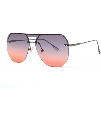 Goggle Fashion Modern Shield Style Rivets Sunglasses Cool Double Color Lens Design Sun Glasses Oculos De Sol 058 - C6 - CA197...