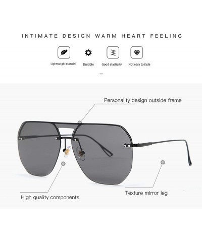 Goggle Fashion Modern Shield Style Rivets Sunglasses Cool Double Color Lens Design Sun Glasses Oculos De Sol 058 - C6 - CA197...