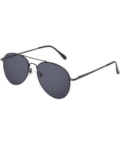 Oversized Polarized Sunglasses Women Arrow Oversized Cateyes - Classic Black - CA18Q2Y24XC $24.86