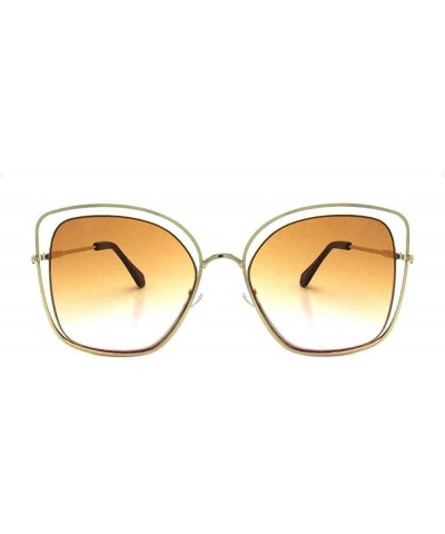 Oversized Oversize Double Wire Cat-Eye Sunglasses P4173 - Gold Light Ross - CX18RLOOEA4 $11.46