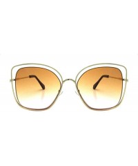 Oversized Oversize Double Wire Cat-Eye Sunglasses P4173 - Gold Light Ross - CX18RLOOEA4 $11.46