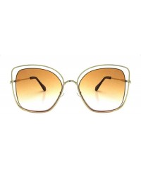 Oversized Oversize Double Wire Cat-Eye Sunglasses P4173 - Gold Light Ross - CX18RLOOEA4 $11.46