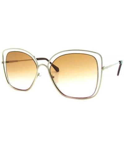 Oversized Oversize Double Wire Cat-Eye Sunglasses P4173 - Gold Light Ross - CX18RLOOEA4 $11.46