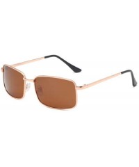 Oversized Men's sunglasses and sunglasses-Silver grey_Brown - C7190MKAHSA $27.71